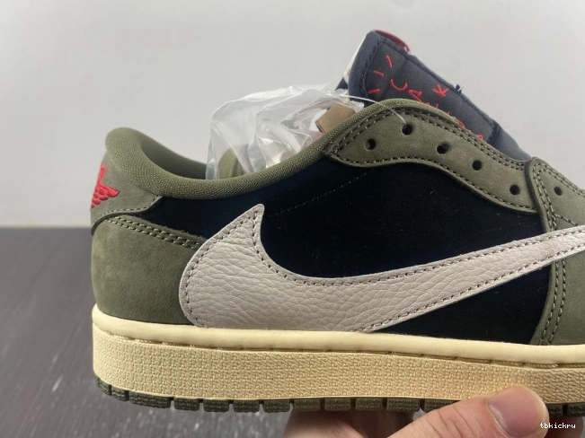 Cheap TBkick LOW SCOTT 1 SP OLIVE' TRAVIS X DM7866-002 AIR JORDAN OG 'BLACK 0724